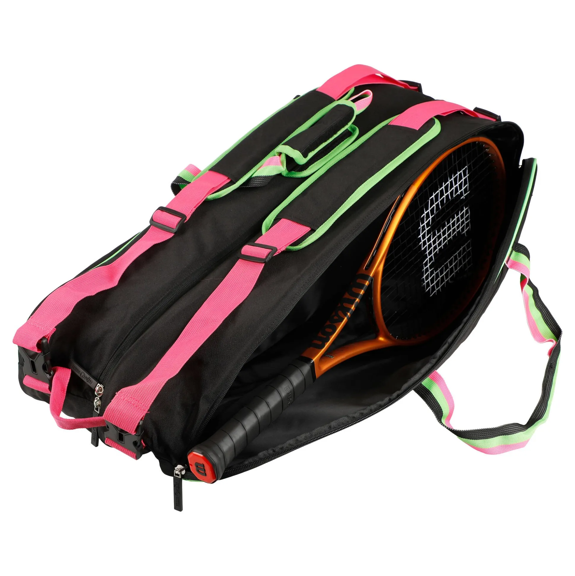 Discount Premium Neon 6R Racket Bag - Black, Neon Green Racket Bags