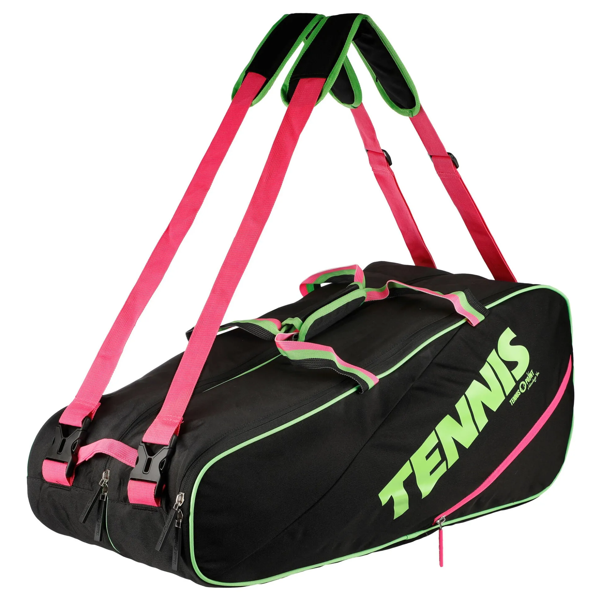 Discount Premium Neon 6R Racket Bag - Black, Neon Green Racket Bags