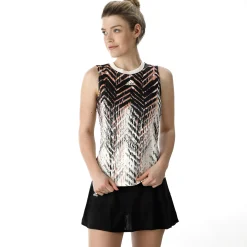 Shop Primeblue Match Tank Top Women - Cream, Black Tops