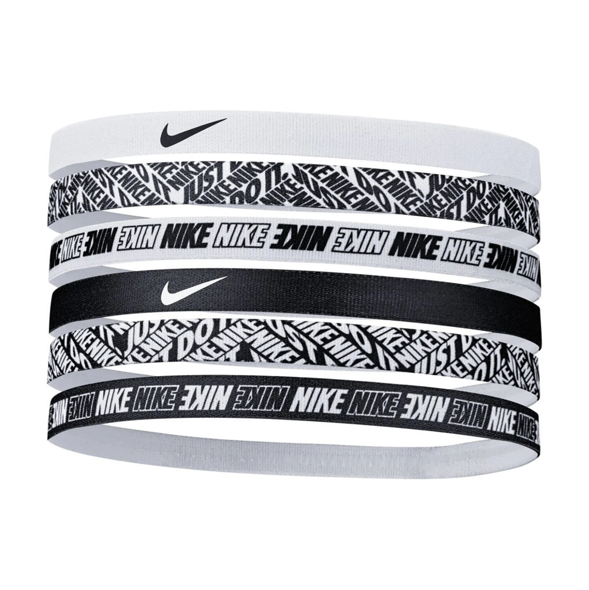 Online Printed Hair Band 6 Pack - White, Black Accessories