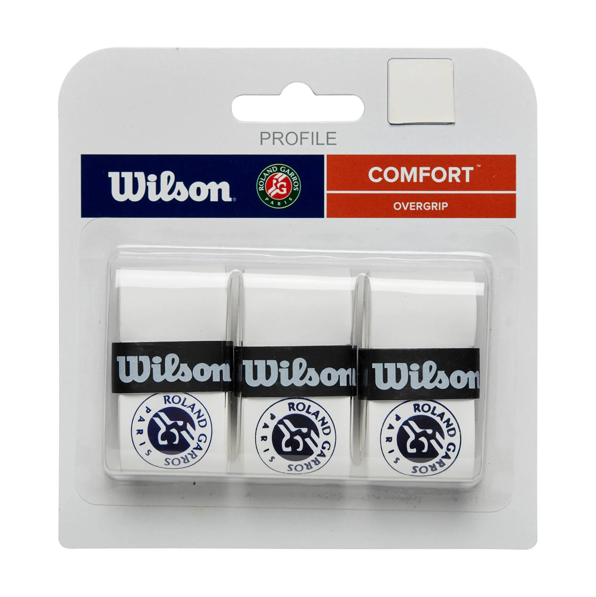 Cheap Pro Overgrip Roland Garros 3 Pack - White, Blue Grips