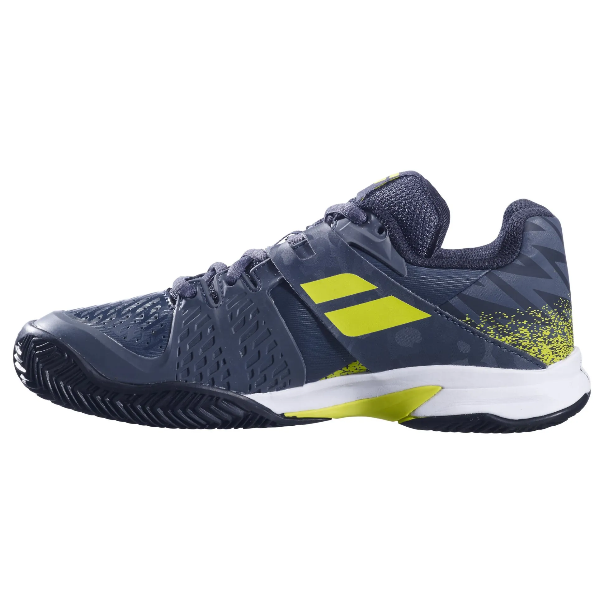 Fashion Propulse Clay Court Shoe Kids - Dark Blue, Neon Green Clay Court Shoes