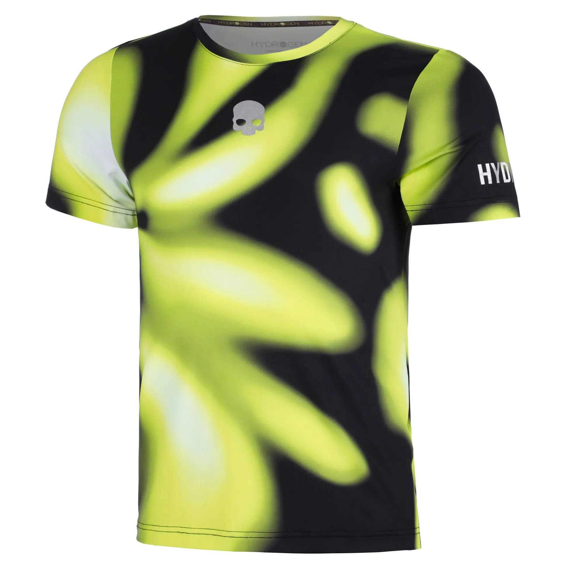 Online Psychedelic Tech T-Shirt Men - Green, Black Shirts