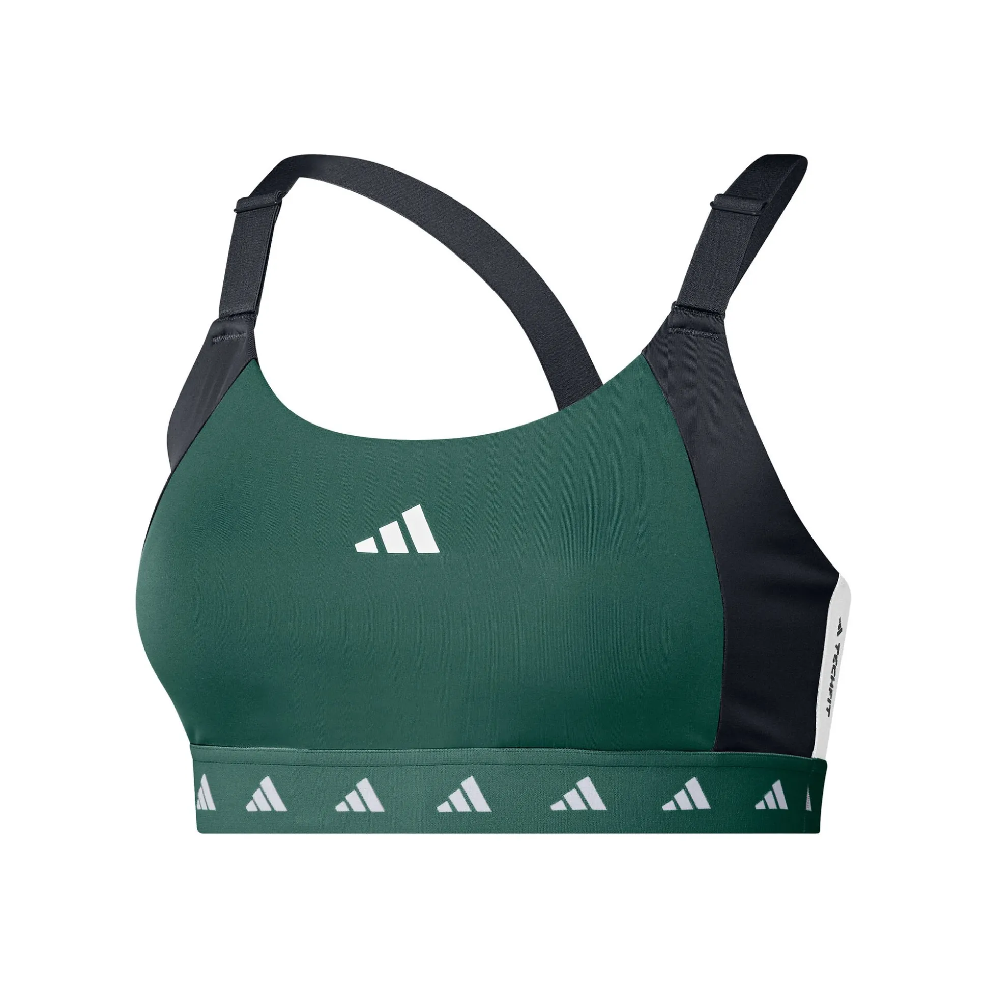 Sale PWI Medium-Sport Tech-Fit Color Block Sports Bras Women - Dark Green, Black Sports Bras|Underwear