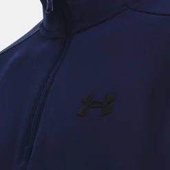 Shop Quarter Half-Zip Long Sleeve Men - Dark Blue Shirts