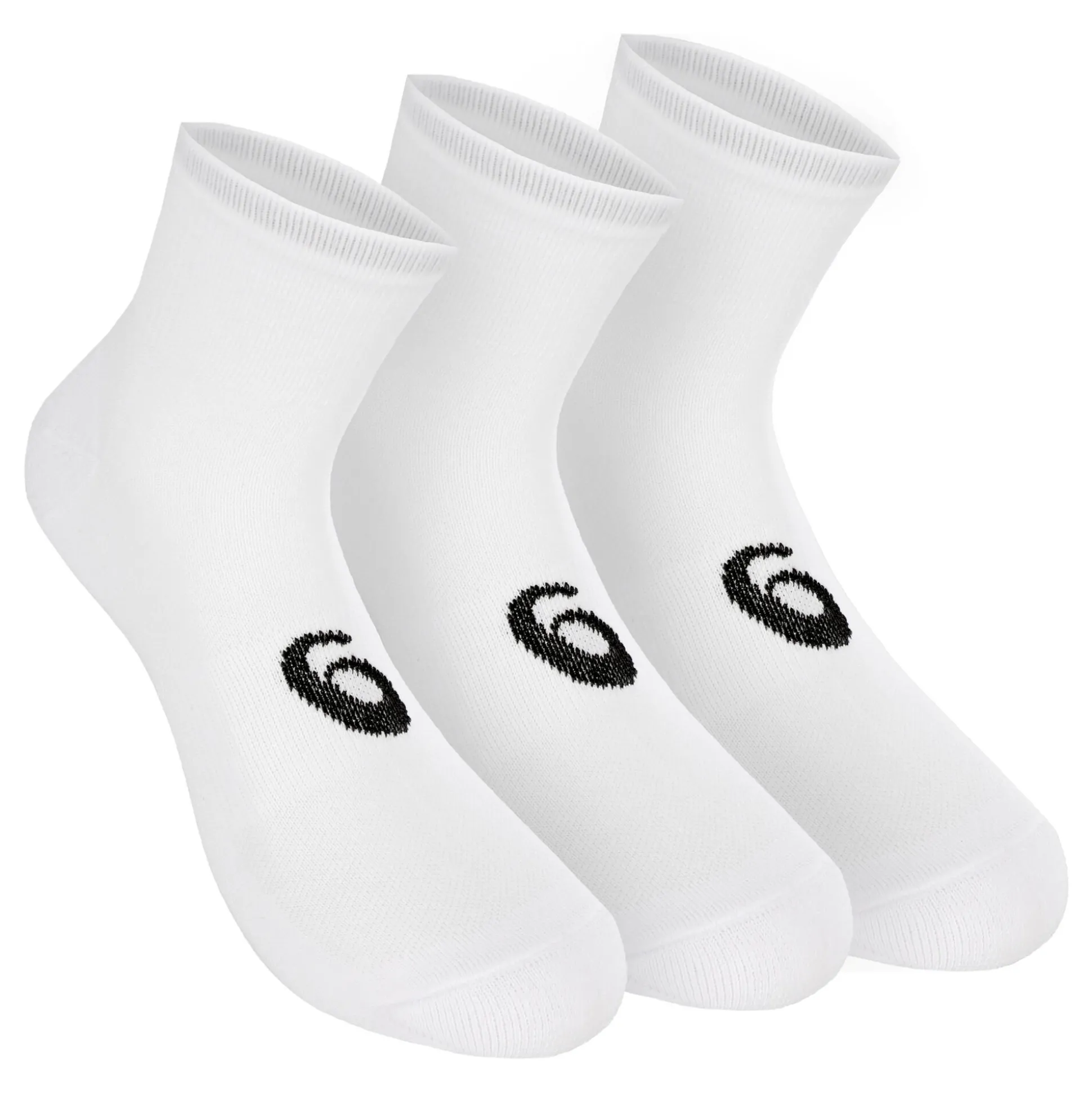 Sale Quarter Sports Socks 3 Pack - White, Black Socks