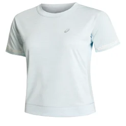 Best Race Crop Running Shirt Women - Light Blue Running Clothing