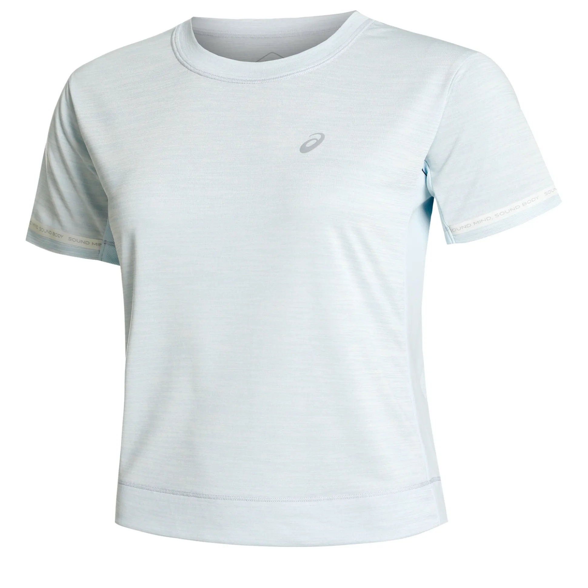 Best Race Crop Running Shirt Women - Light Blue Running Clothing