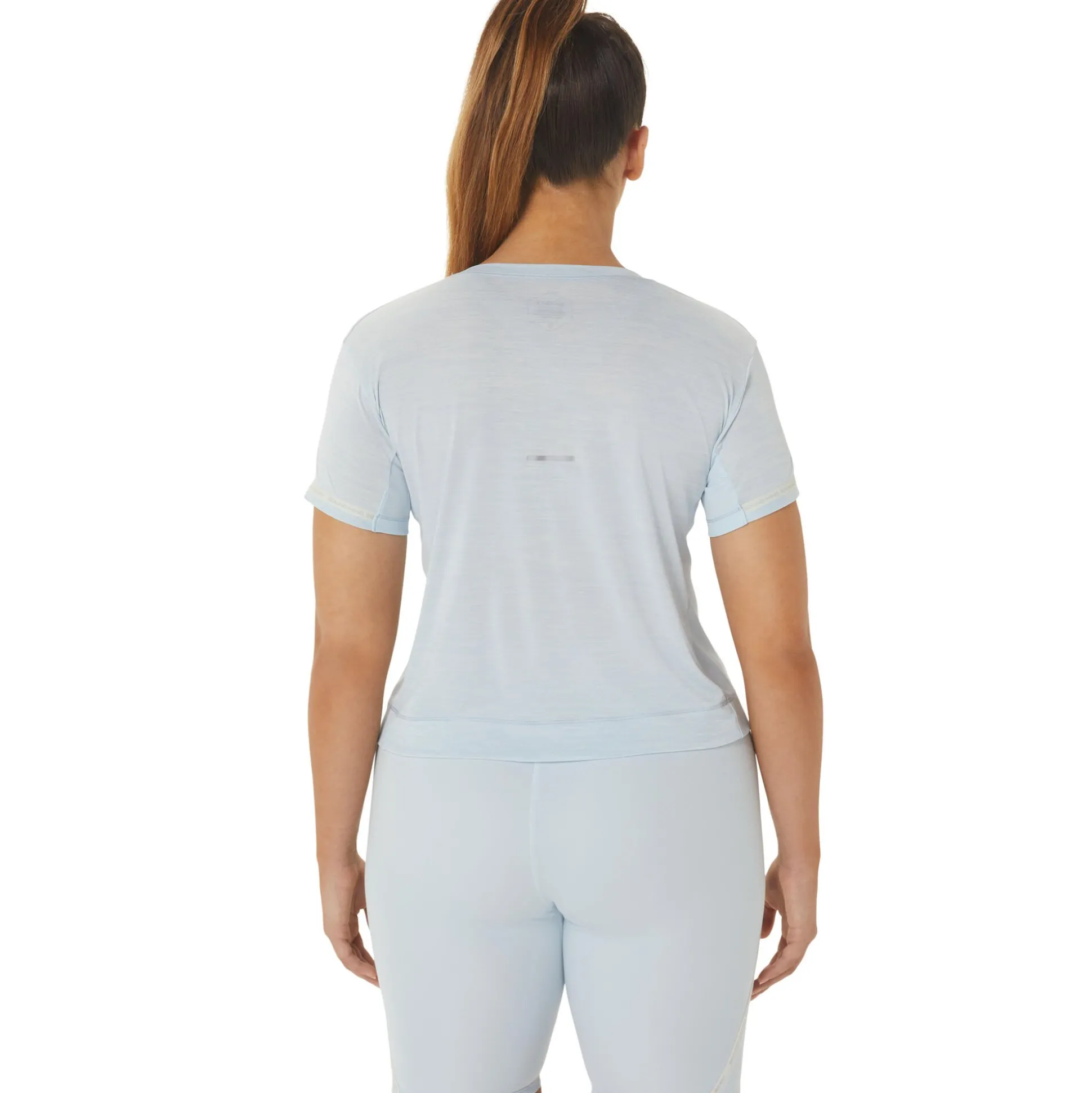 Best Race Crop Running Shirt Women - Light Blue Running Clothing