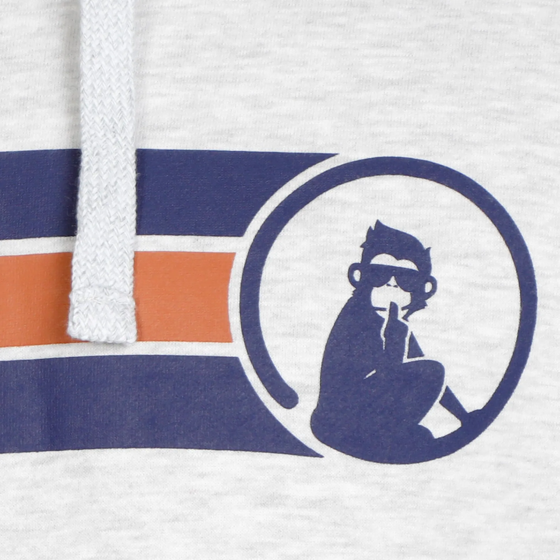 Store Retro Stripe Block Hoody Men - Lightgrey, Multicoloured Hoodies & Sweaters