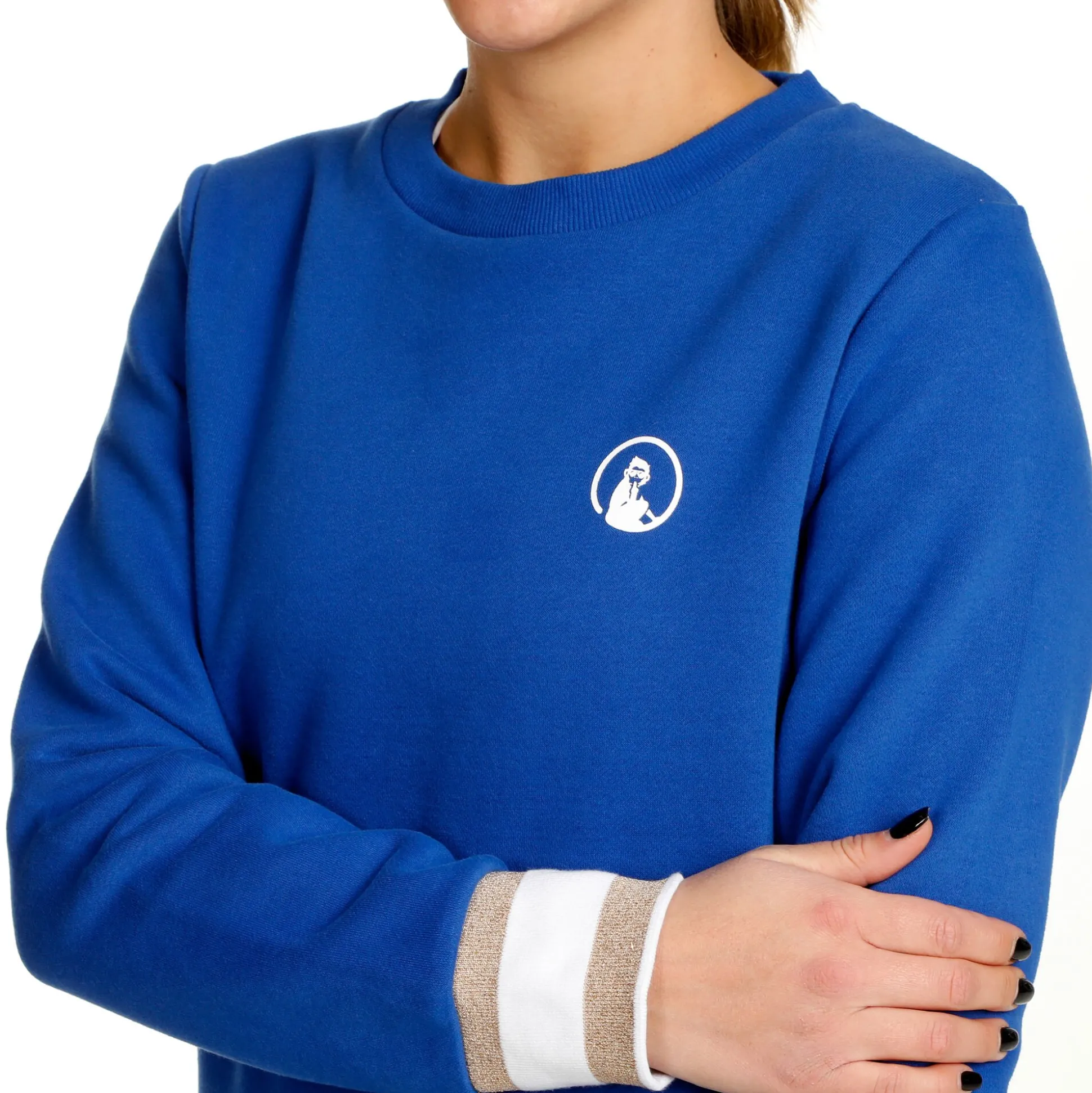 Fashion Retro Sweatshirt Women - Blue, Multicoloured Hoodies & Sweaters