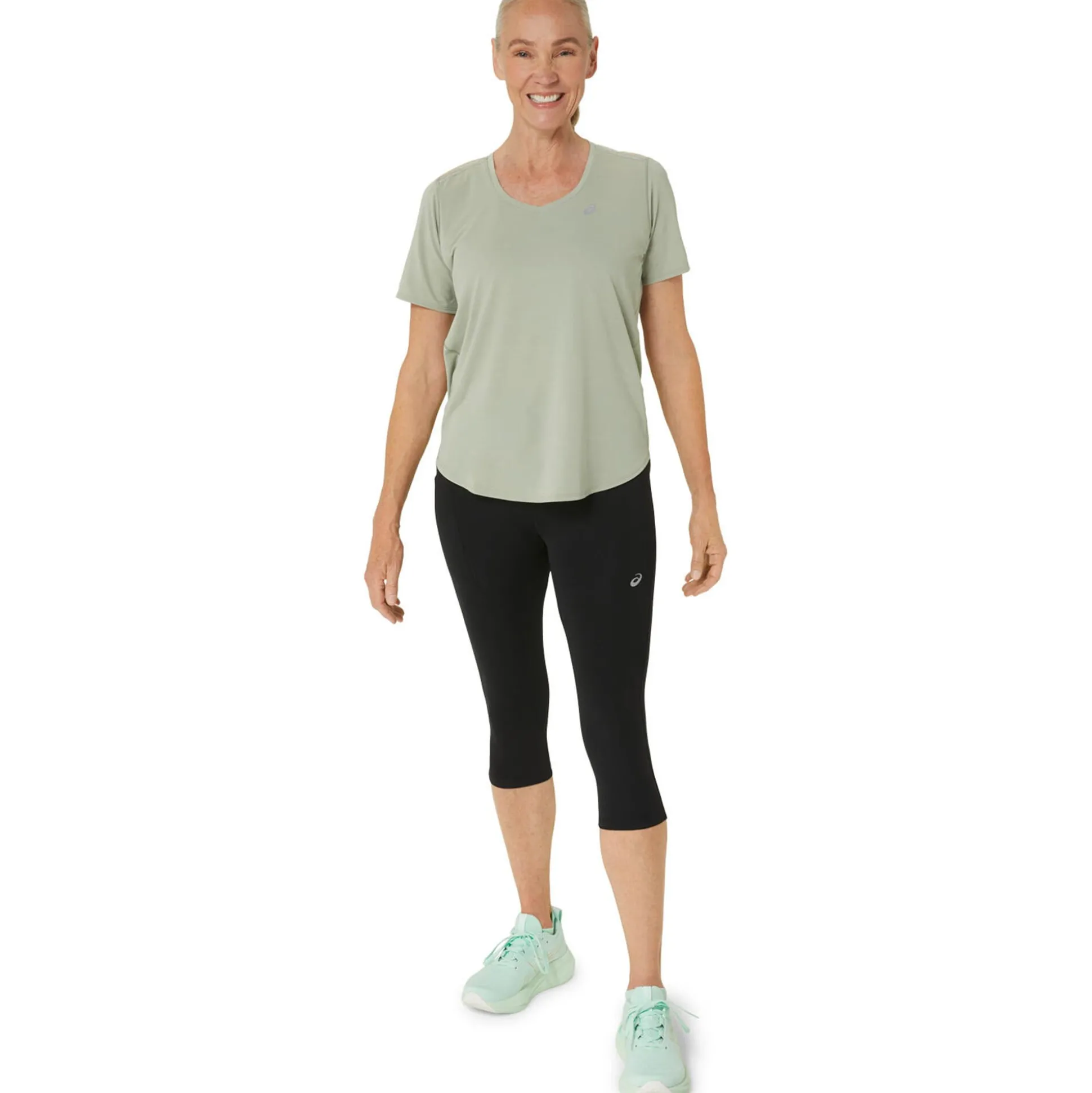 Hot Road High Waist Capri Running Tights Women - Running Clothing