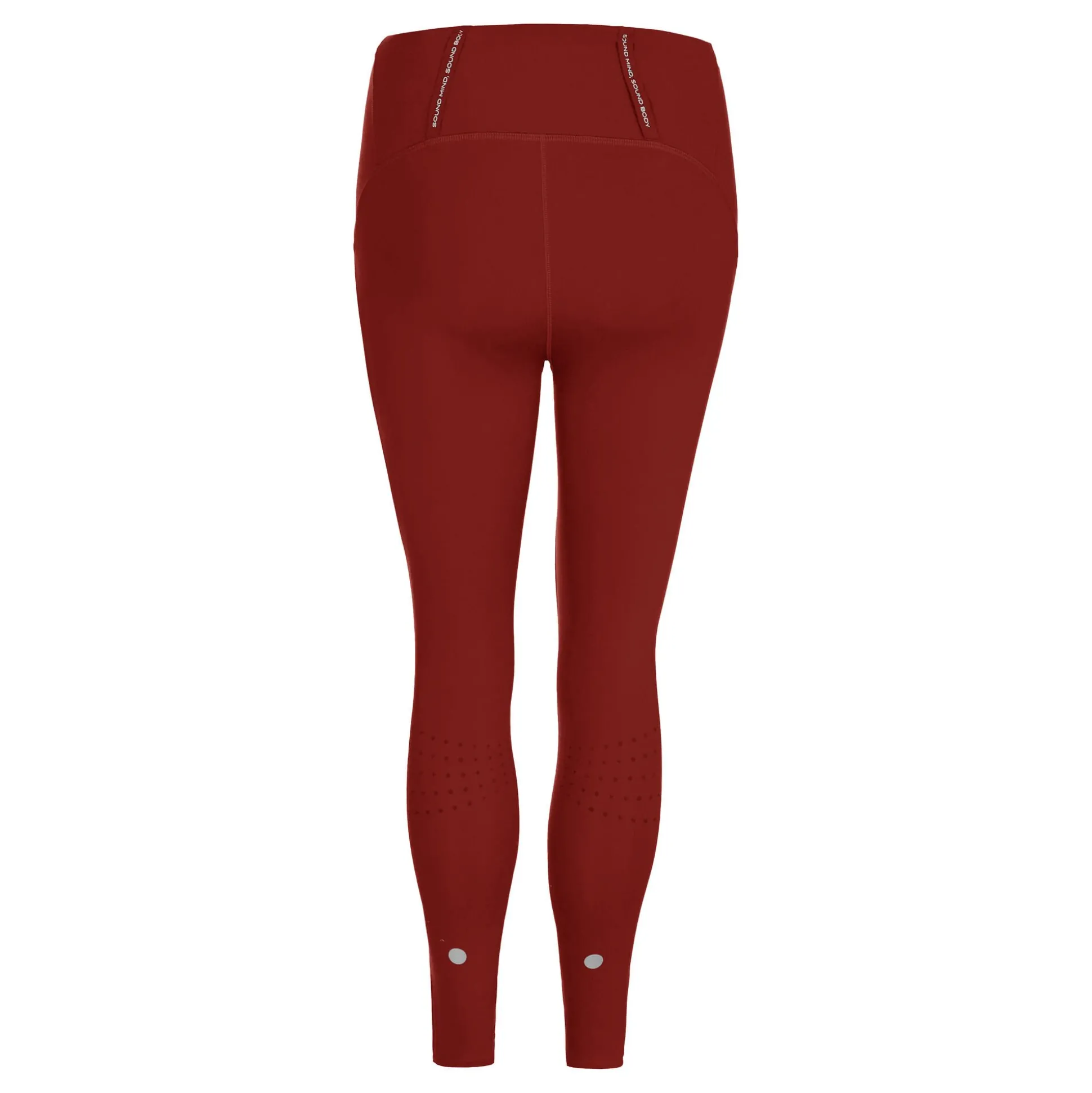 Hot Road High Waist Running Tights Women - Dark Red Running Clothing