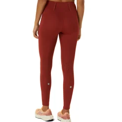 Hot Road High Waist Running Tights Women - Dark Red Running Clothing