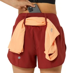 Hot Road 3.5In Running Shorts Women - Dark Red Running Clothing