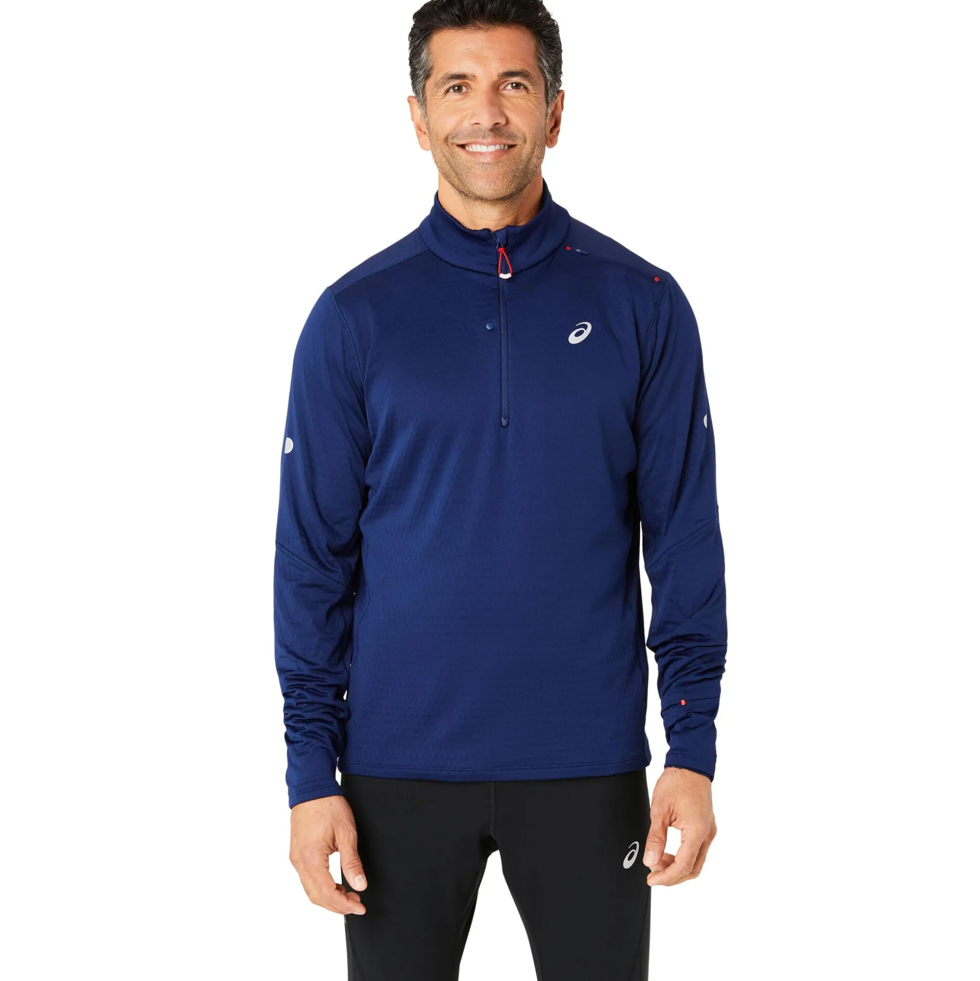 Best Sale Road Winter 1/2 Zip Running Shirt Men - Dark Blue Running Clothing