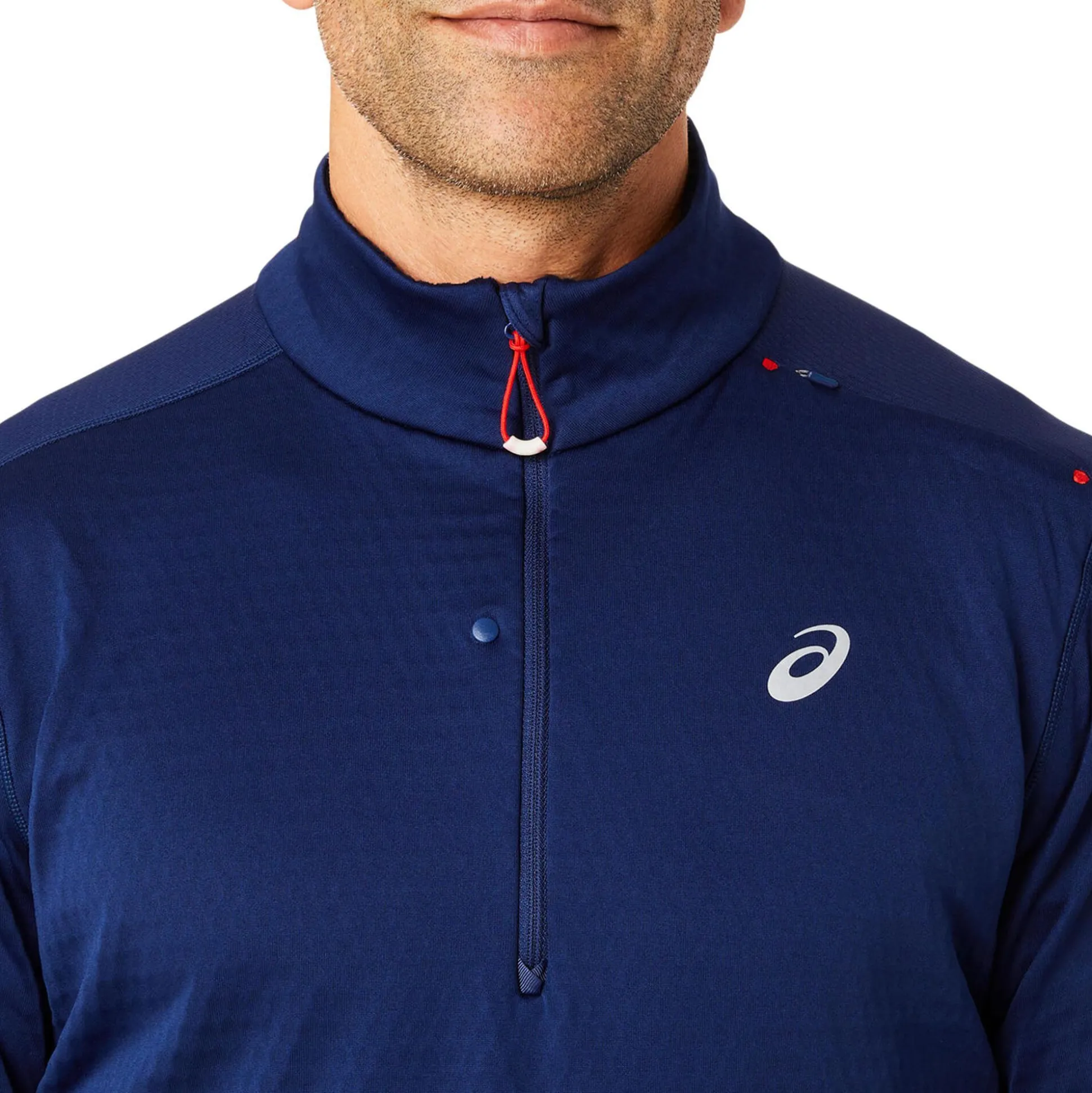 Best Sale Road Winter 1/2 Zip Running Shirt Men - Dark Blue Running Clothing