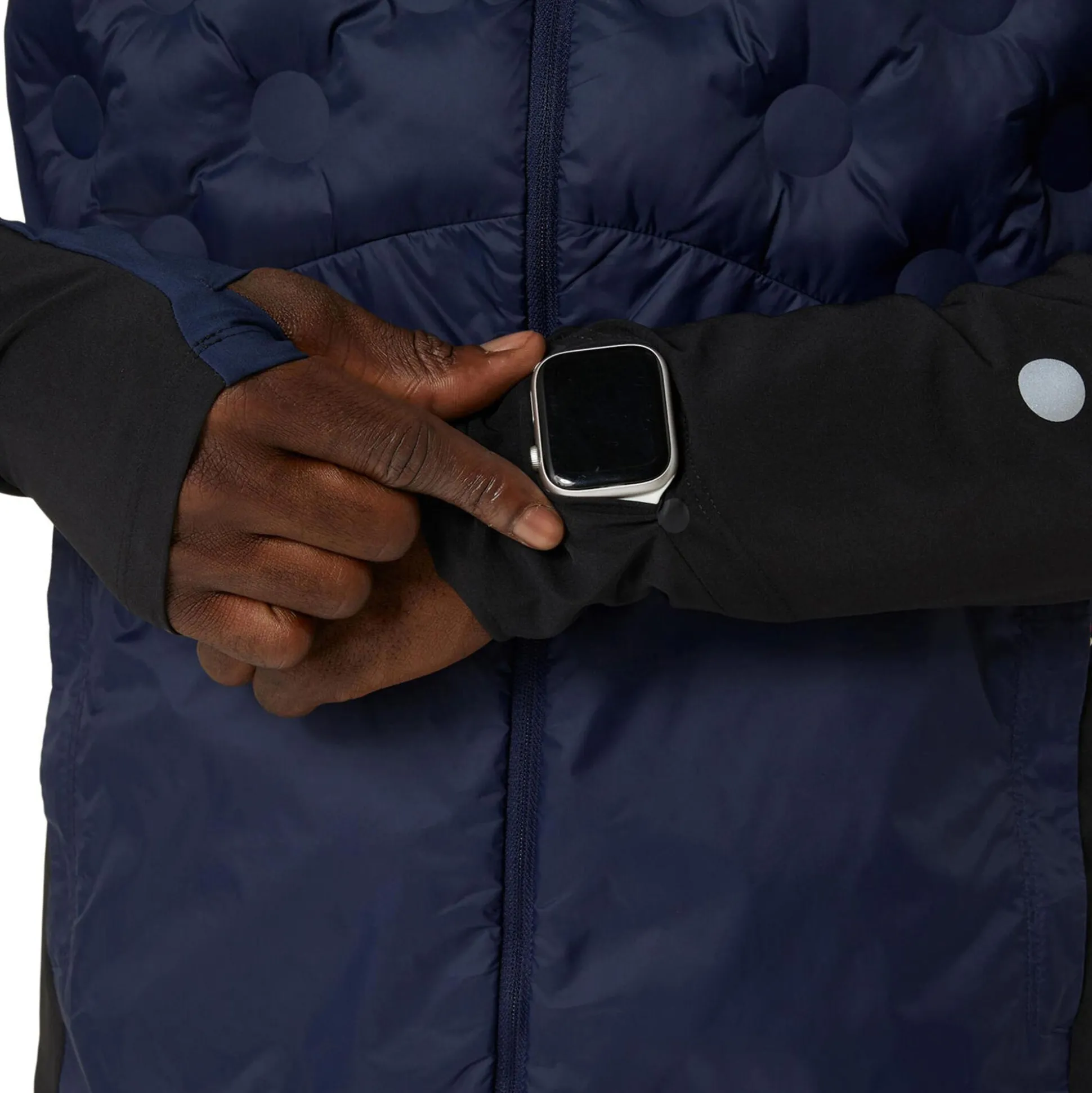 Online Road Winter Running Jacket Men - Dark Blue Running Clothing
