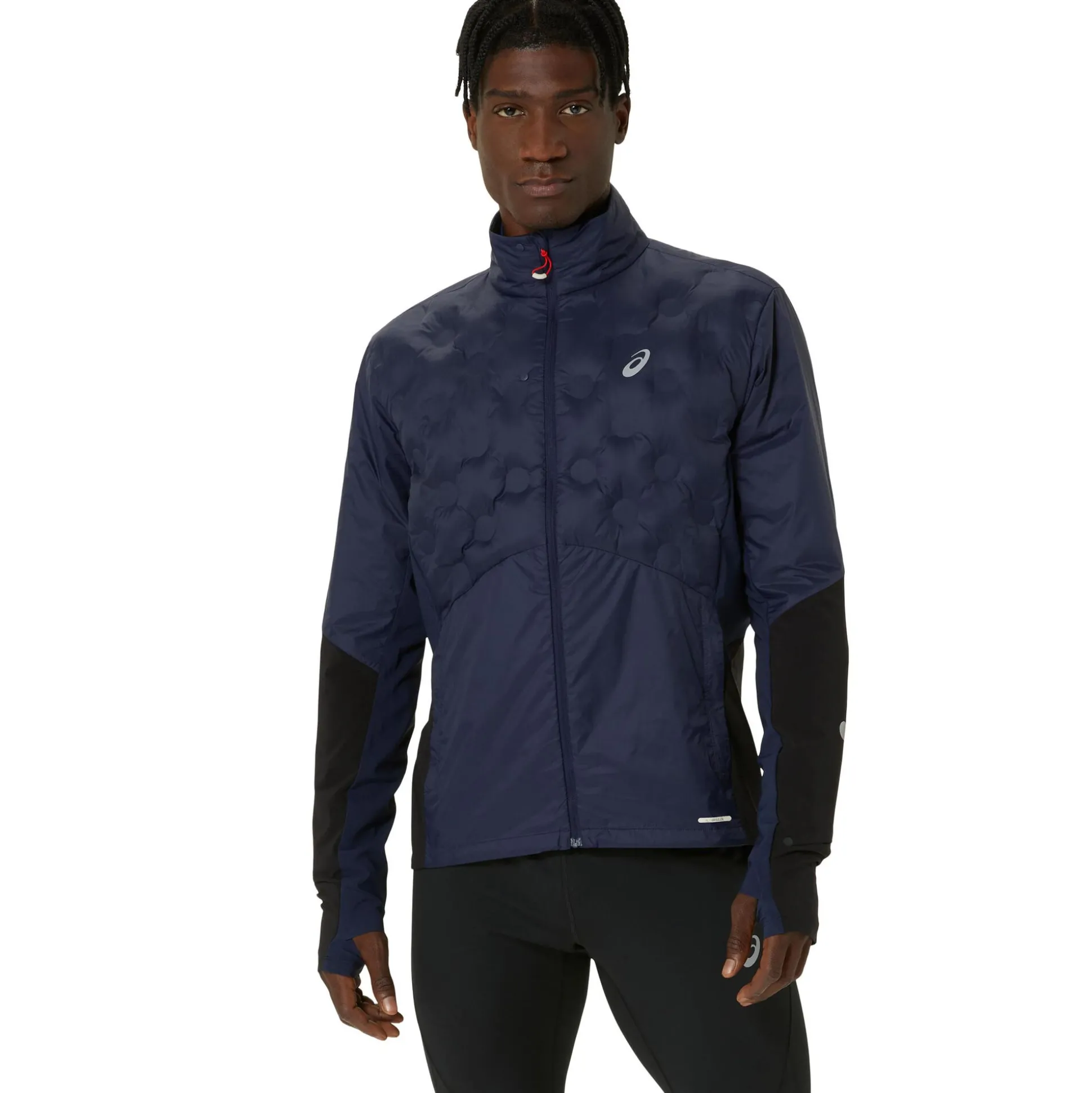 Online Road Winter Running Jacket Men - Dark Blue Running Clothing