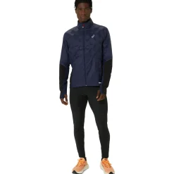 Online Road Winter Running Jacket Men - Dark Blue Running Clothing