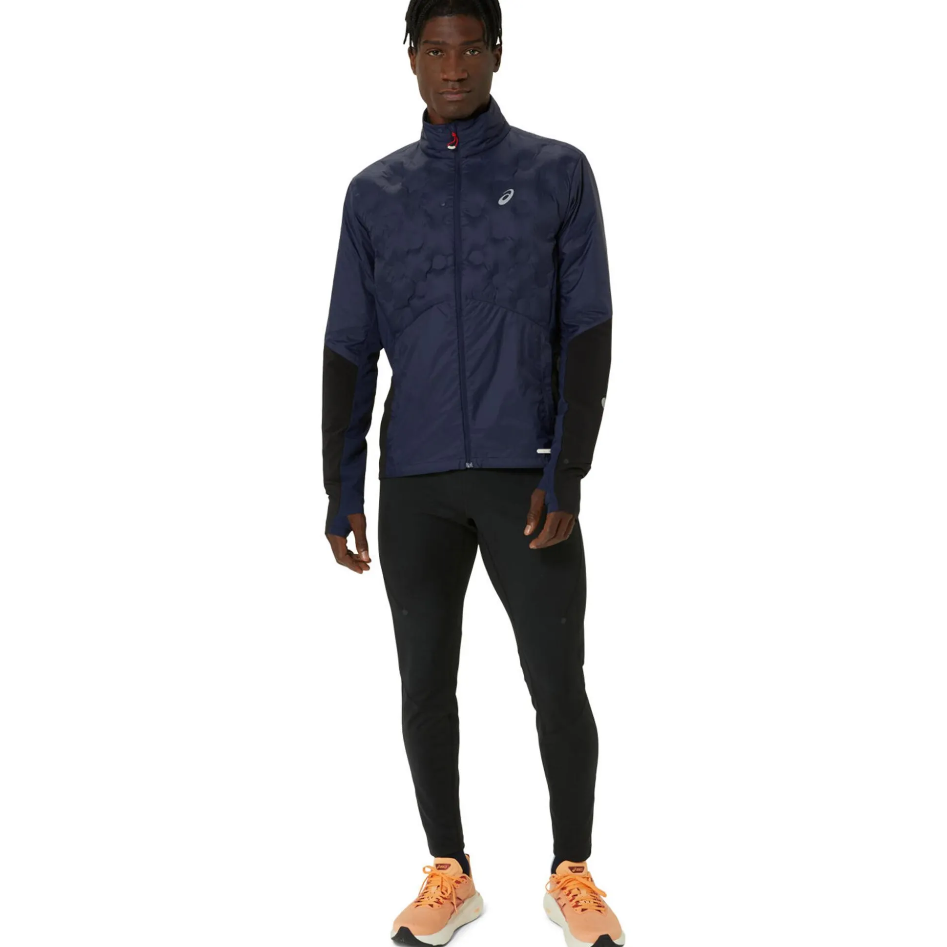 Online Road Winter Running Jacket Men - Dark Blue Running Clothing