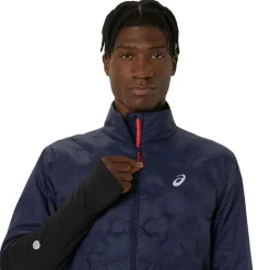 Online Road Winter Running Jacket Men - Dark Blue Running Clothing