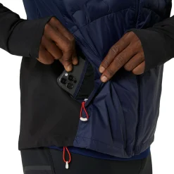 Online Road Winter Running Jacket Men - Dark Blue Running Clothing
