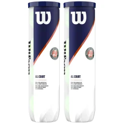 Clearance Roland Garros All Court 2x 4 Ball Tube Regular Balls