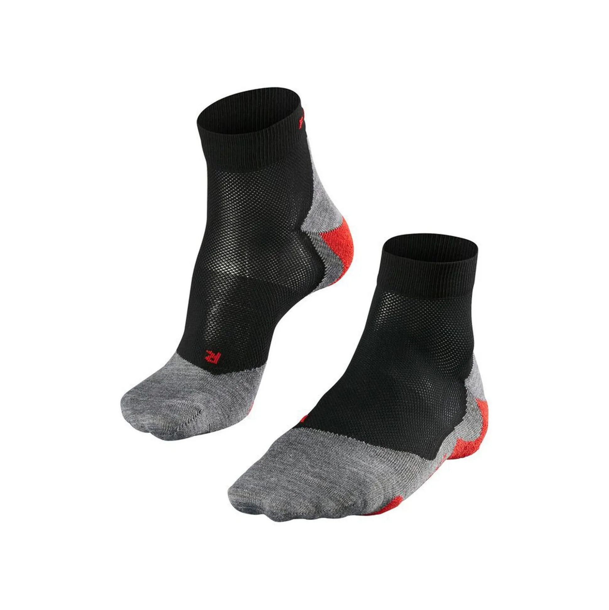Hot RU5 Race Short Running Socks Men - Black, Lightgrey Running Clothing