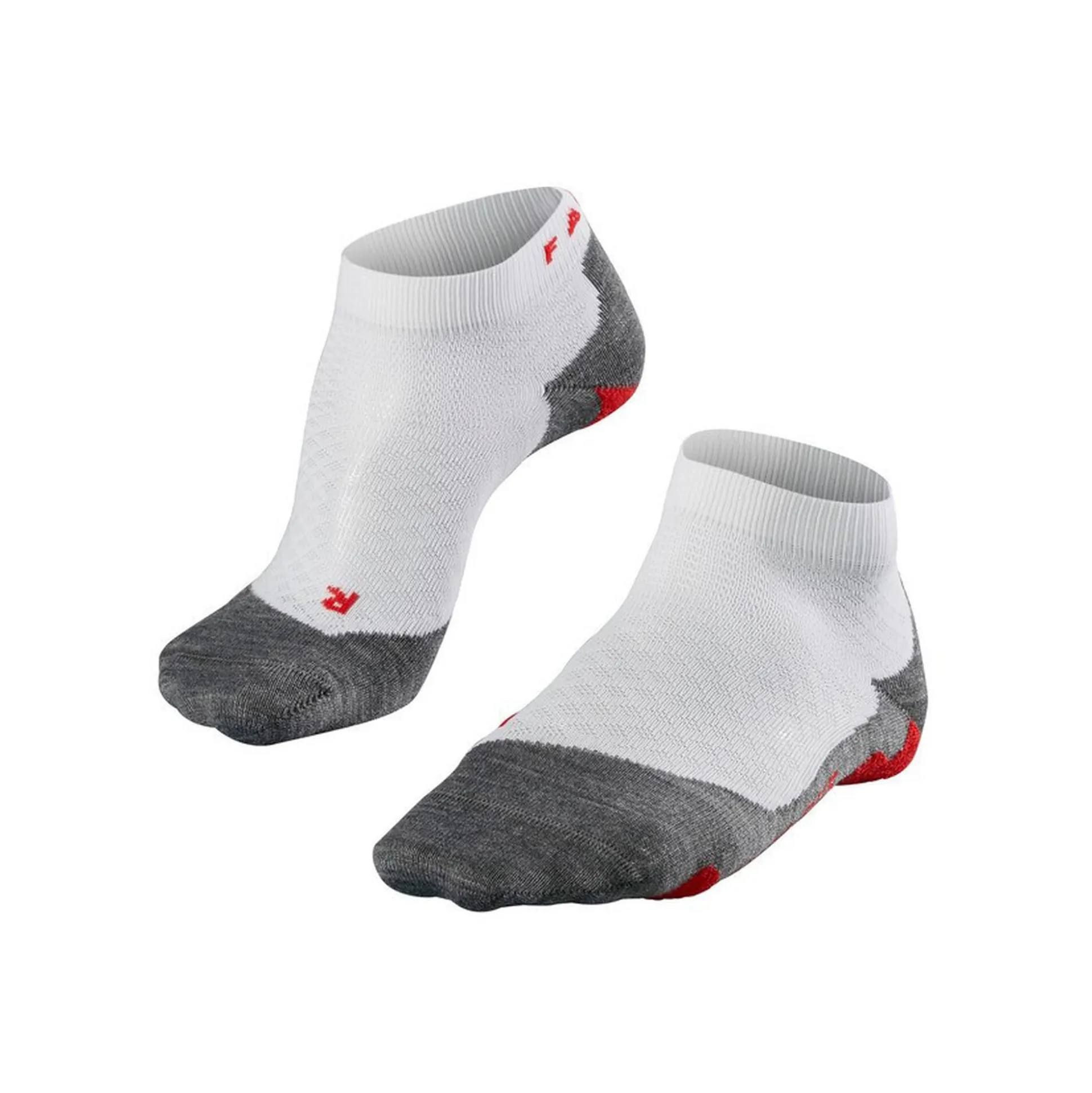 New RU5 Race Short Running Socks Women - White, Grey Running Clothing
