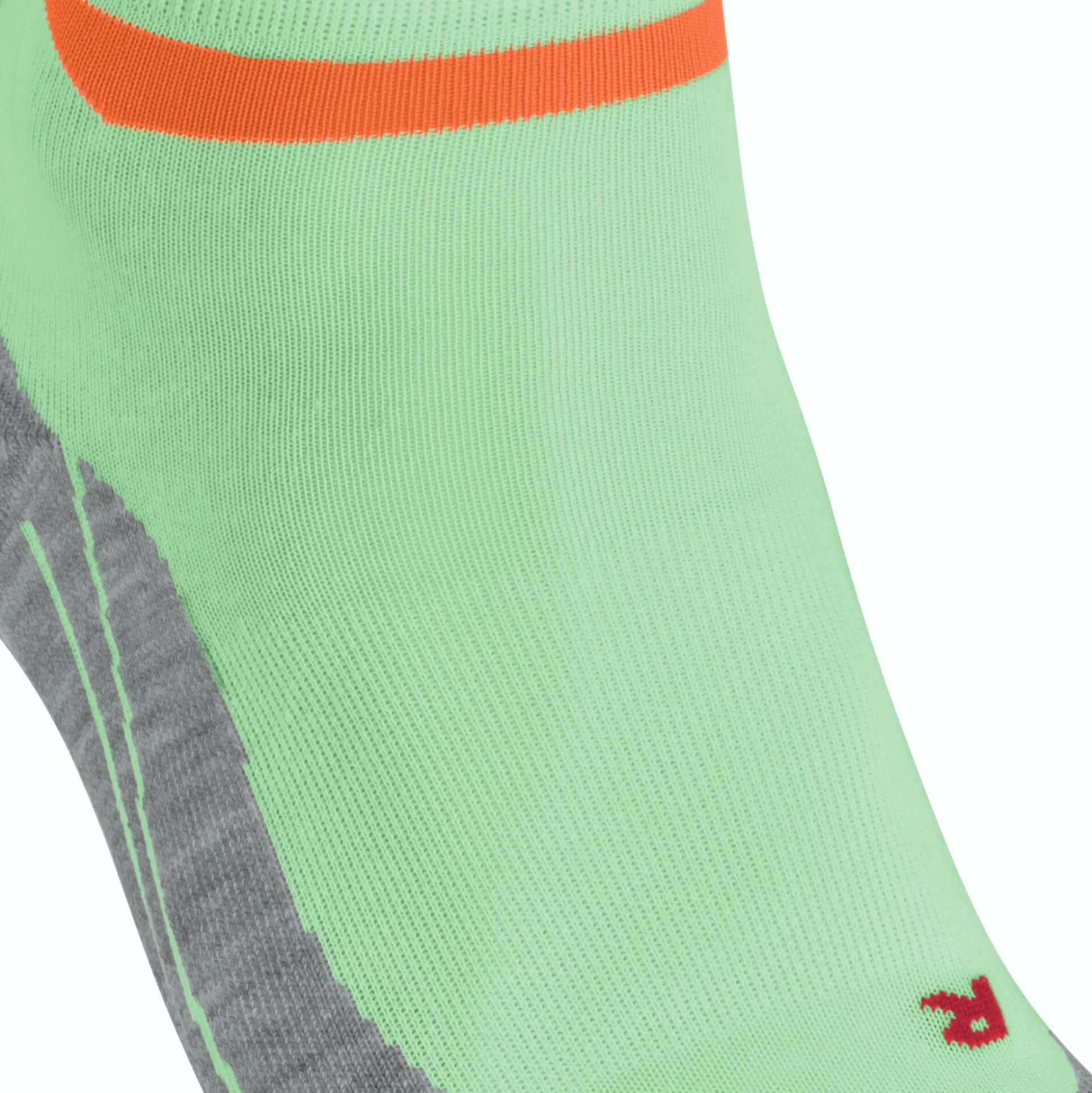 Best RU4 Short Pace Running Socks Women - Green, Grey Running Clothing