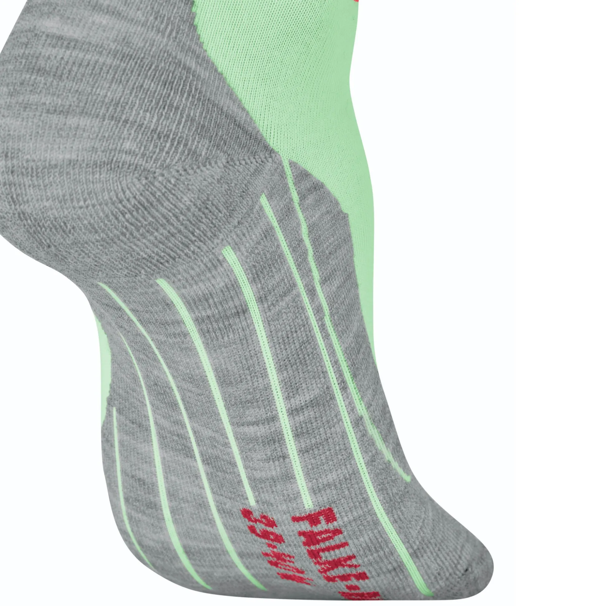 Best RU4 Short Pace Running Socks Women - Green, Grey Running Clothing