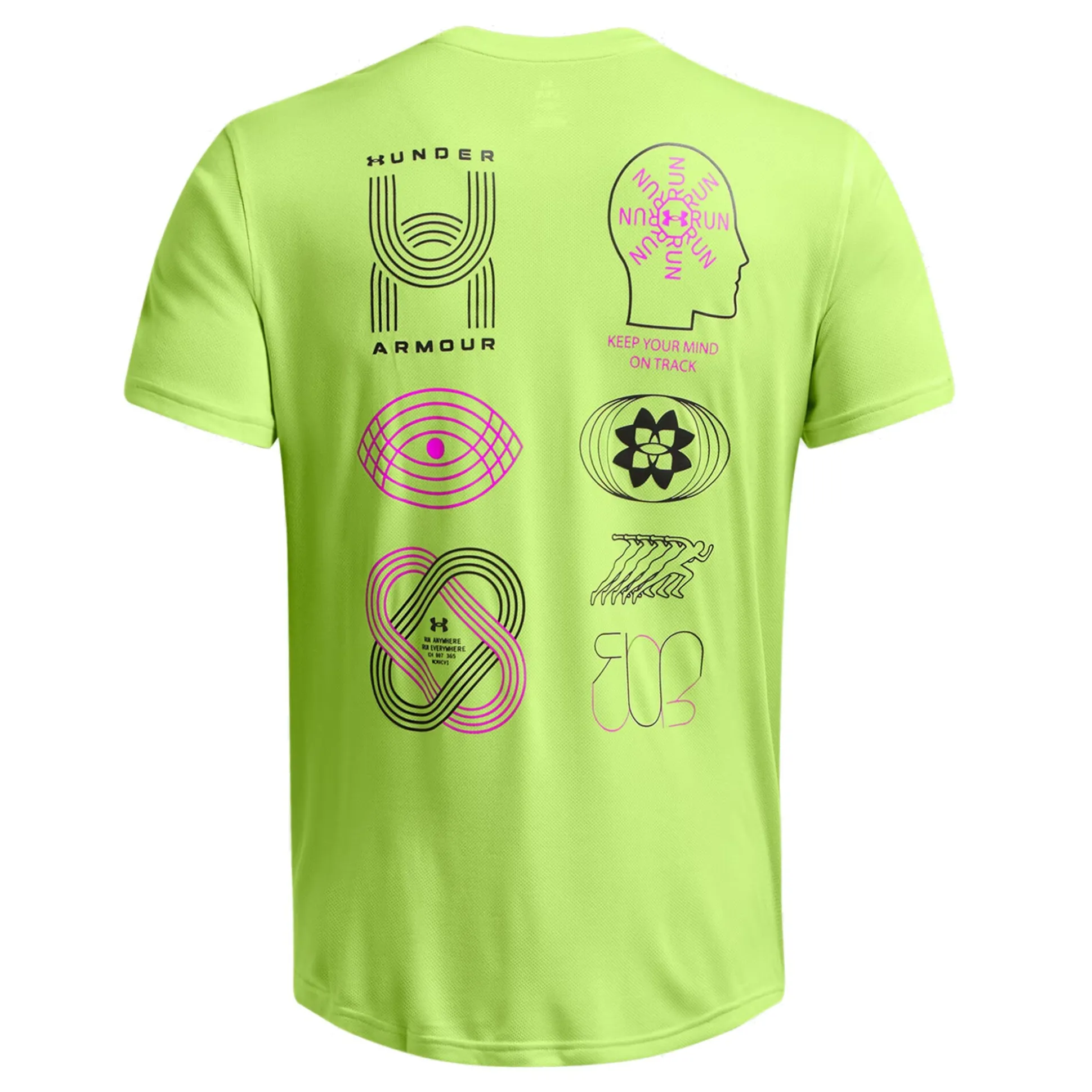 Store Run Anywhere Running Shirt Men - Green, Pink Running Clothing