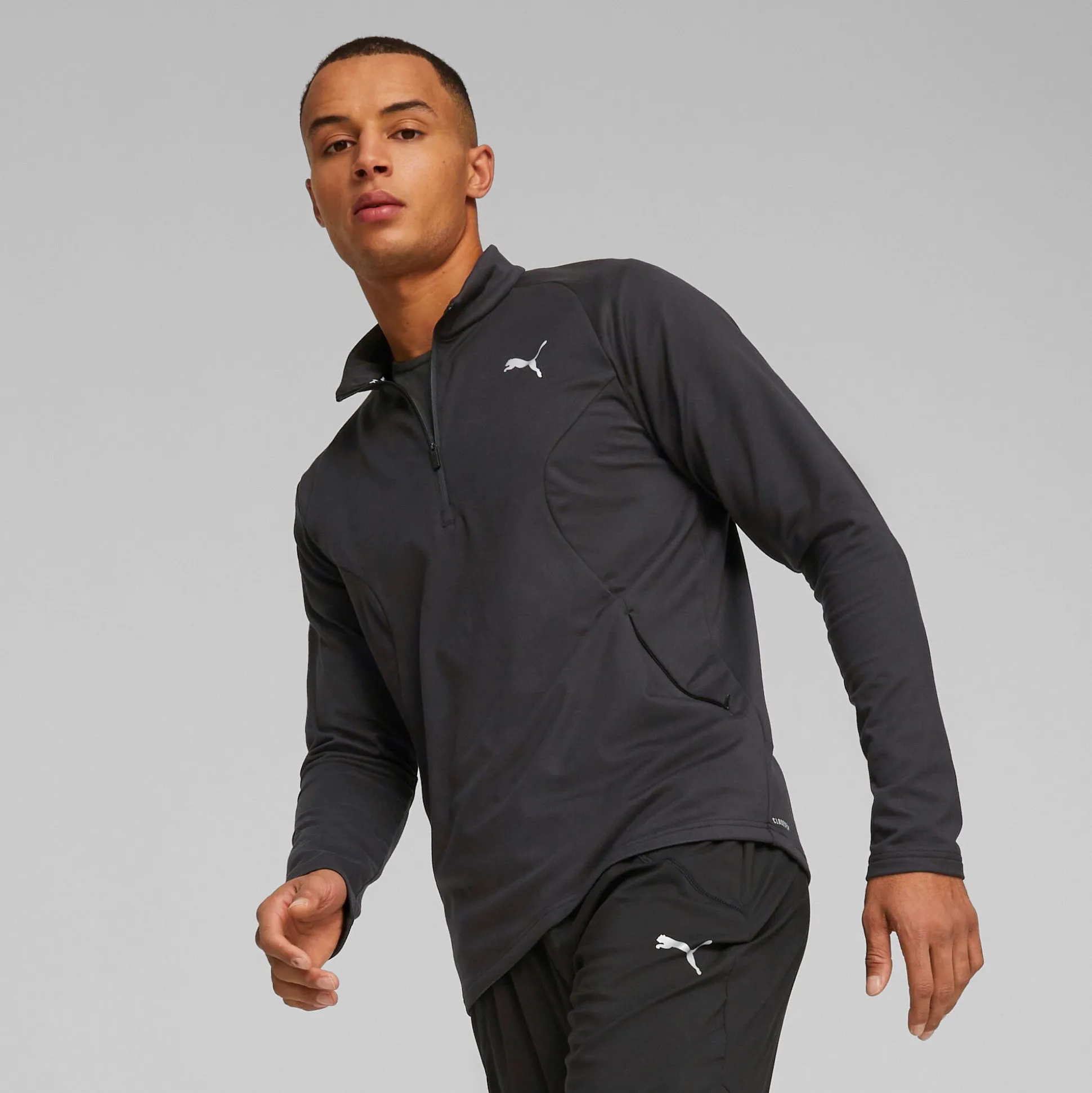 Cheap Run Cloudspun Knit Half-Zip Long Sleeve Men - Shirts