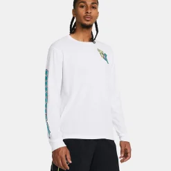 Hot Run Everywhere Running Top Men - White, Blue Running Clothing