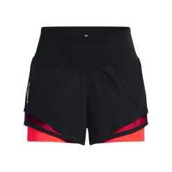 Online Run Everywhere Shorts Women - Black, Neon Red Running Clothing|Shorts