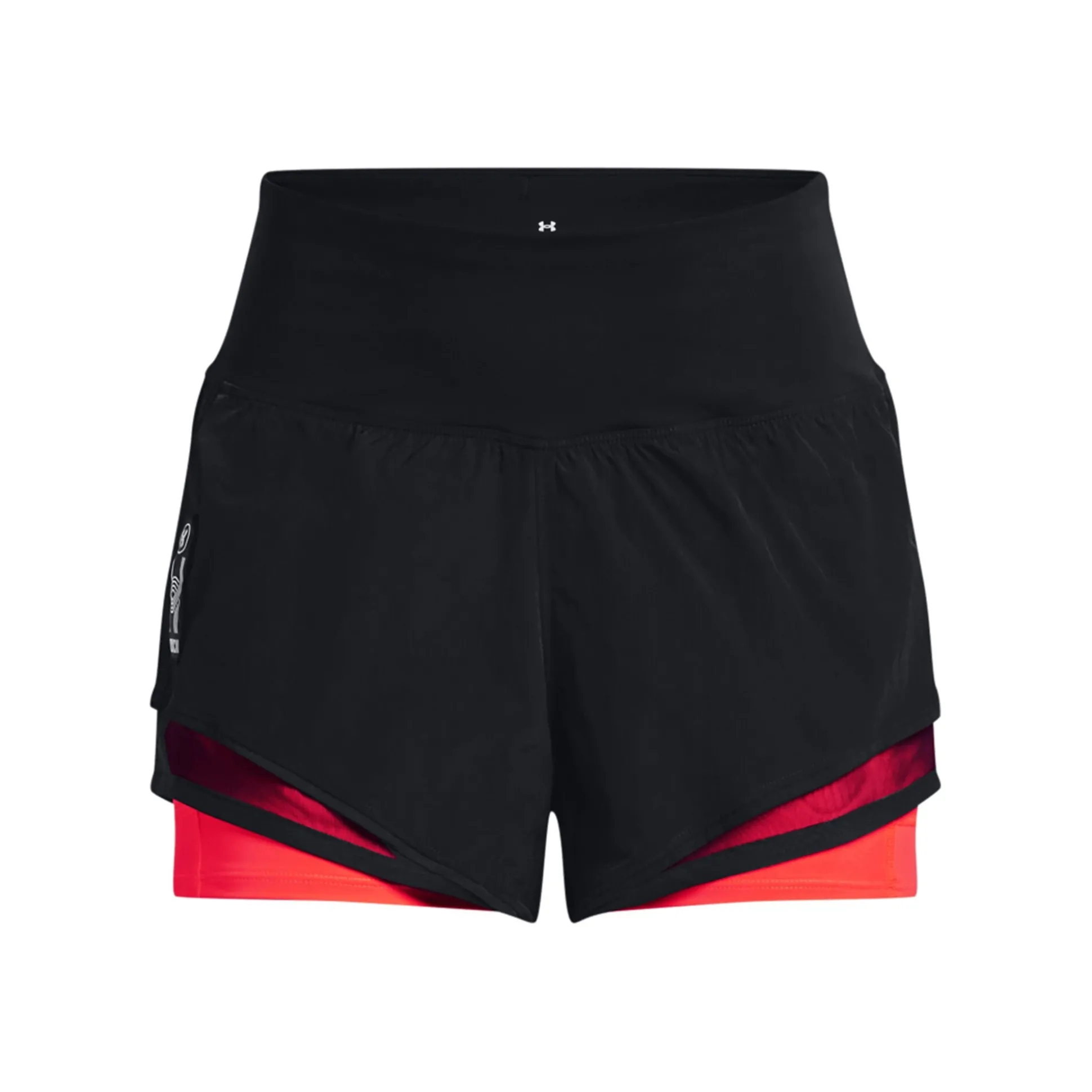 Online Run Everywhere Shorts Women - Black, Neon Red Running Clothing|Shorts