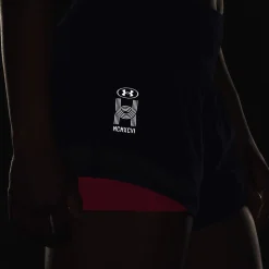 Online Run Everywhere Shorts Women - Black, Neon Red Running Clothing|Shorts