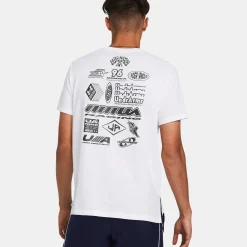 Flash Sale Run Everywhere Wreath SS Running Shirt Men - White, Grey Running Clothing