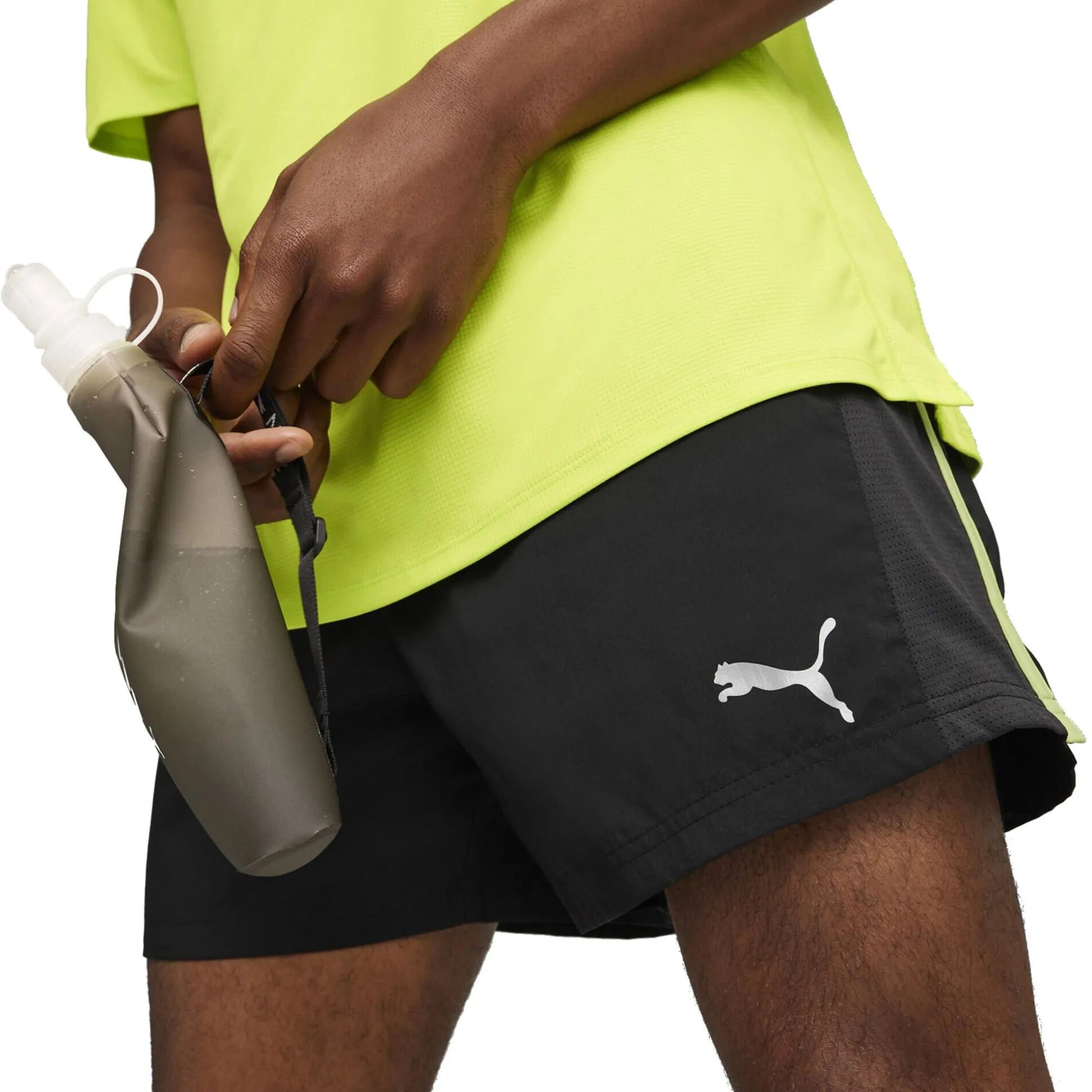 Cheap Run Favorite Velocity 5in Running Shorts Men - Black, Neon Green Running Clothing