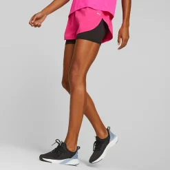Hot Run Favorite Woven 2in1 3in Shorts Women - Pink, Black Running Clothing|Shorts