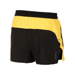 Shop Run Ultraweave Velocity 3in Split Running Shorts Men - Black, Yellow Running Clothing