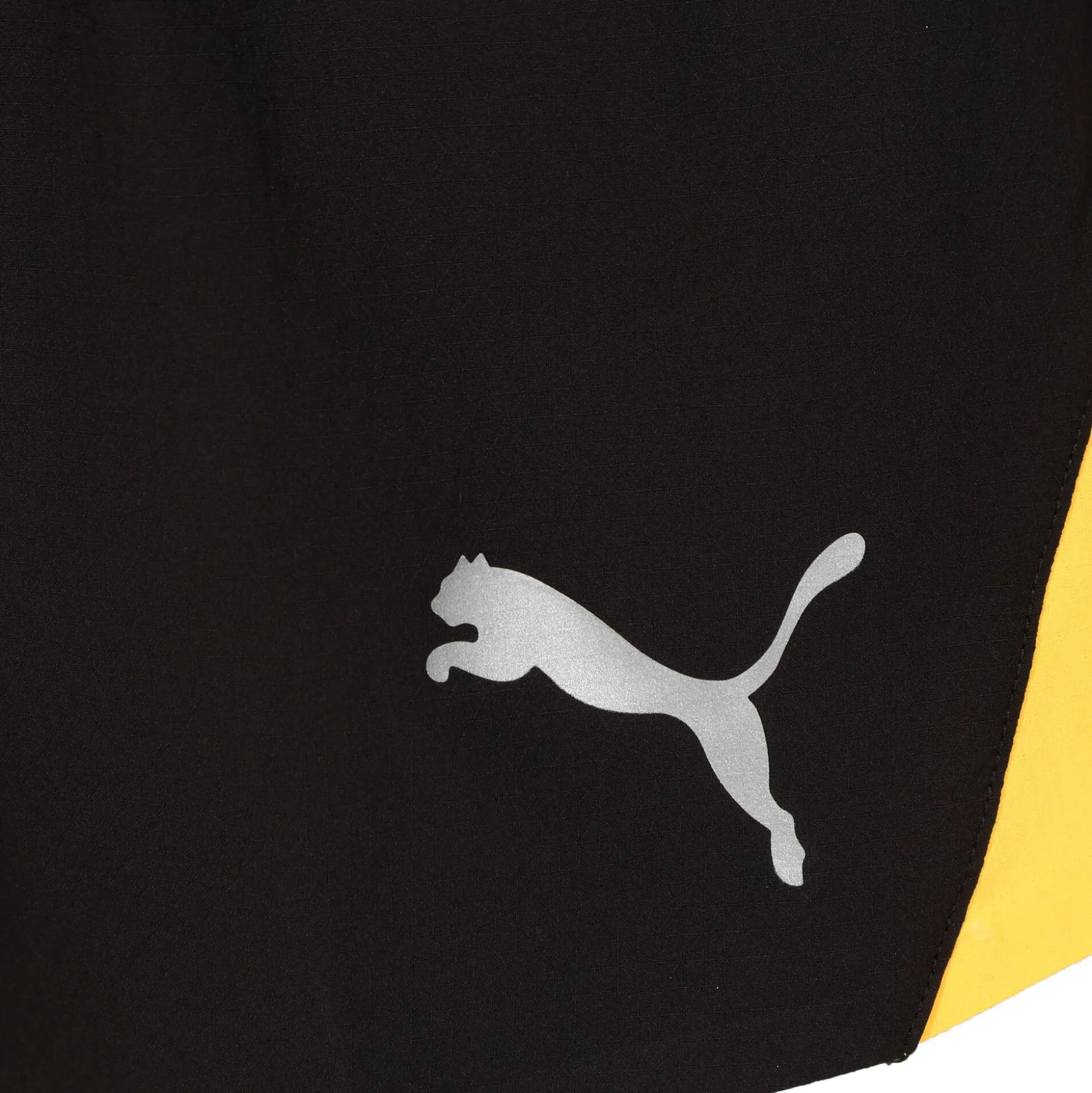 Shop Run Ultraweave Velocity 3in Split Running Shorts Men - Black, Yellow Running Clothing