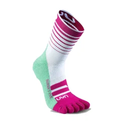 Cheap Runner's Five Running Socks Women - White, Green Running Clothing