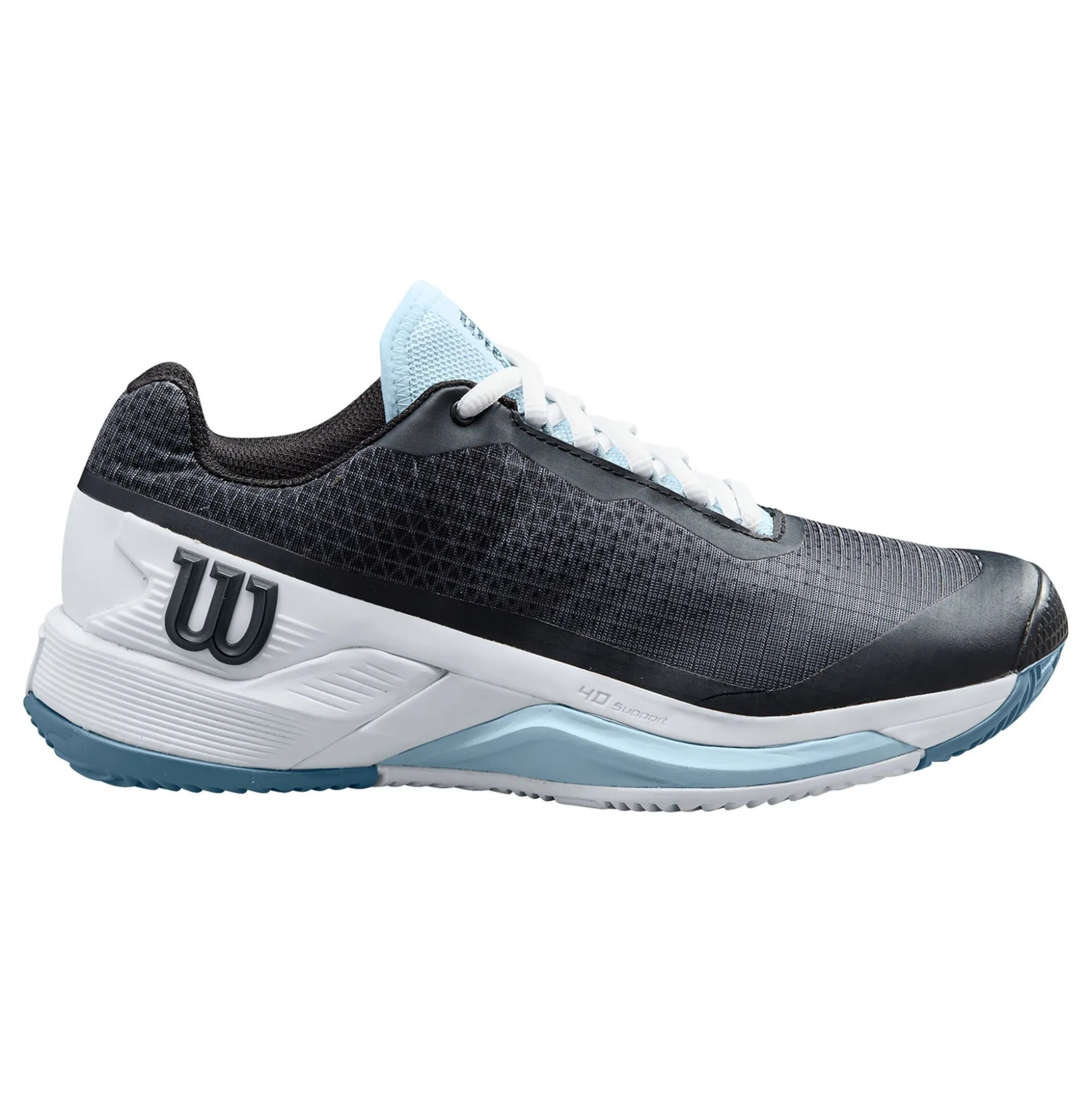 Clearance Rush Pro 4.0 Clay Court Shoe Women - Black, Blue Clay Court Shoes