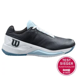 Clearance Rush Pro 4.0 Clay Court Shoe Women - Black, Blue Clay Court Shoes