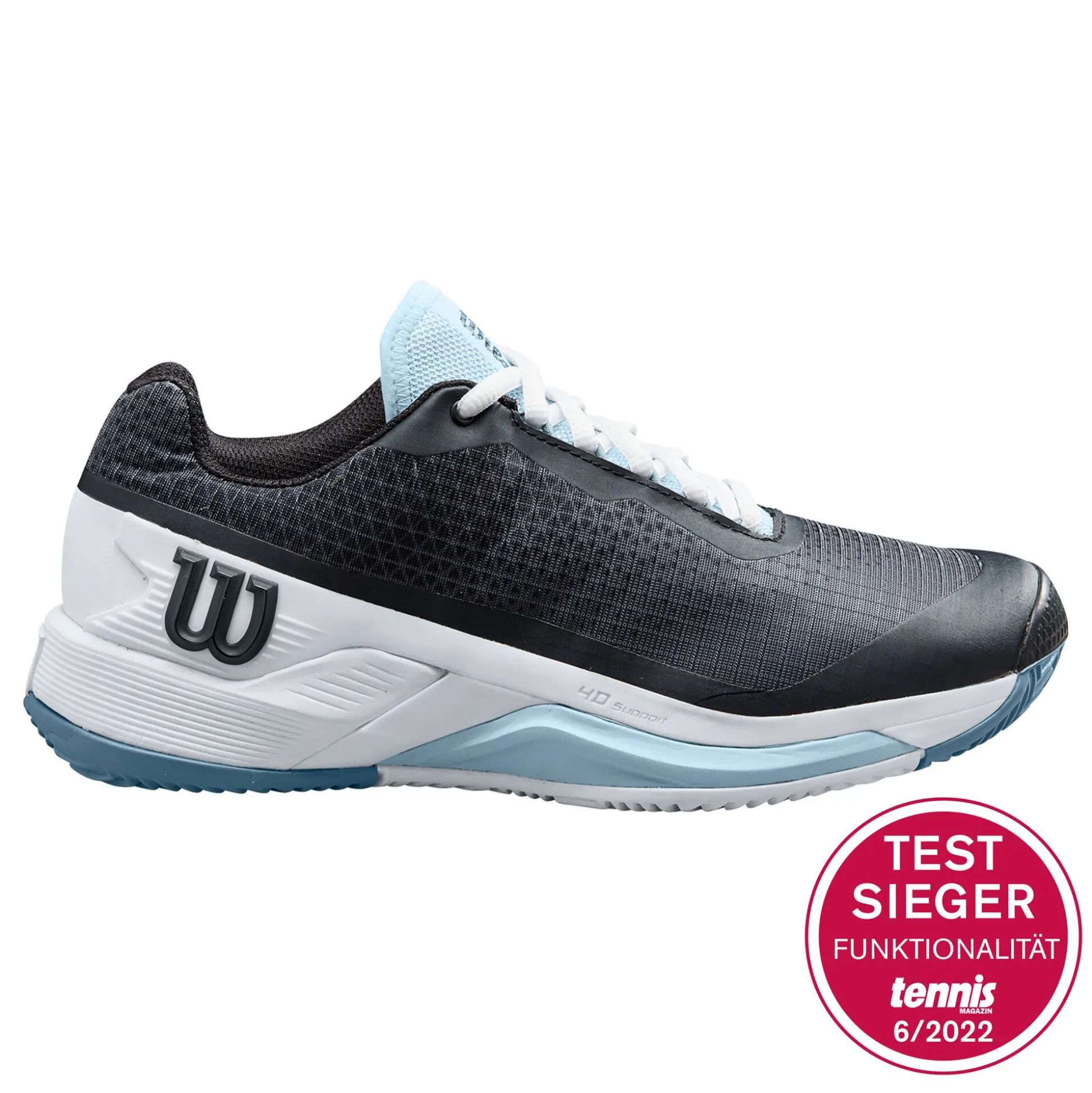 Clearance Rush Pro 4.0 Clay Court Shoe Women - Black, Blue Clay Court Shoes
