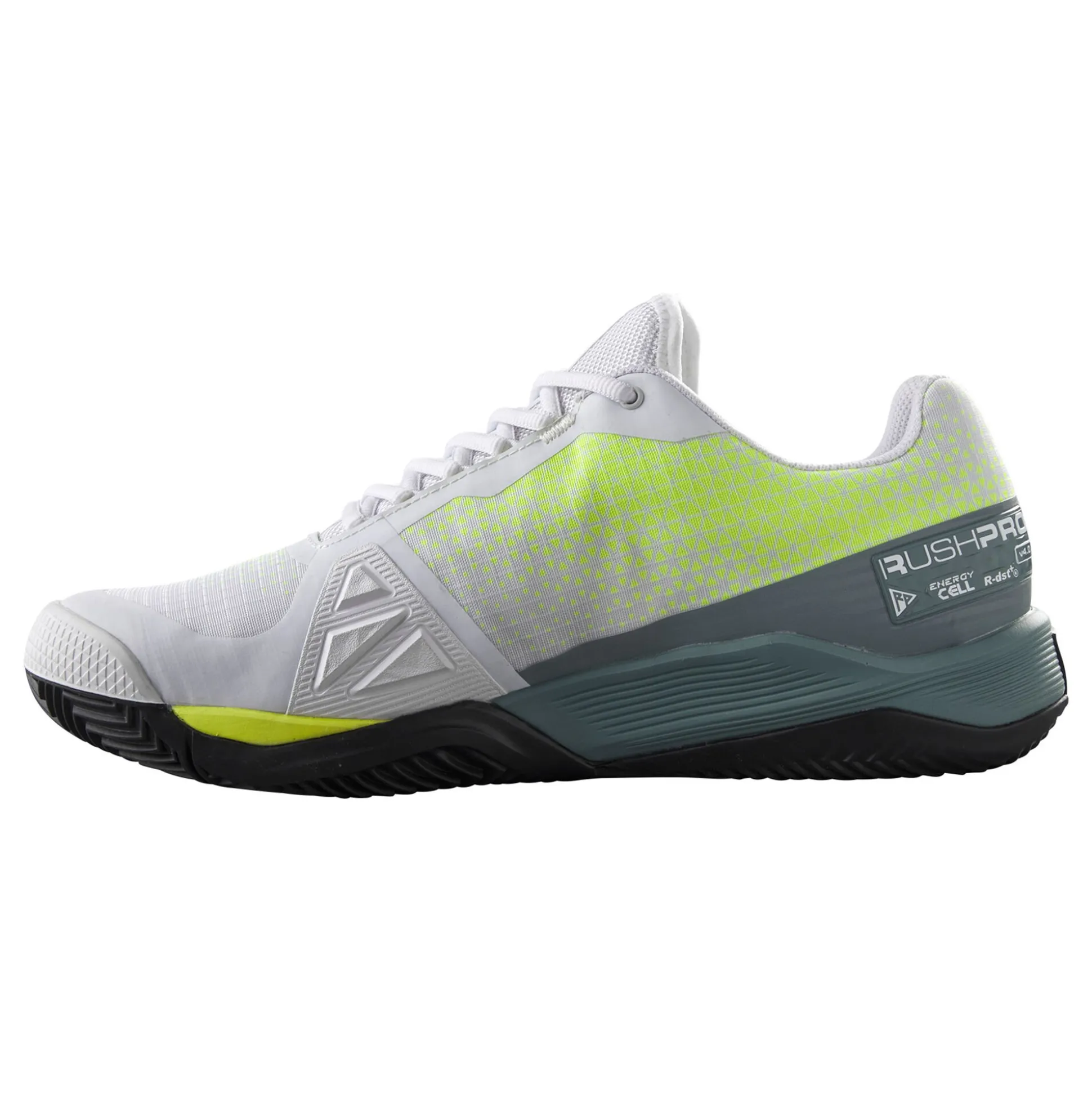 Clearance Rush Pro 4.0 Clay Court Shoe Men - White, Grey Clay Court Shoes
