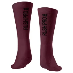 Store Rush Pro Crew Tennis Socks - Berry, Black Socks