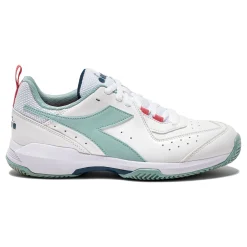 Outlet S. Challenge 5 Clay Court Shoe Women - White, Mint Clay Court Shoes